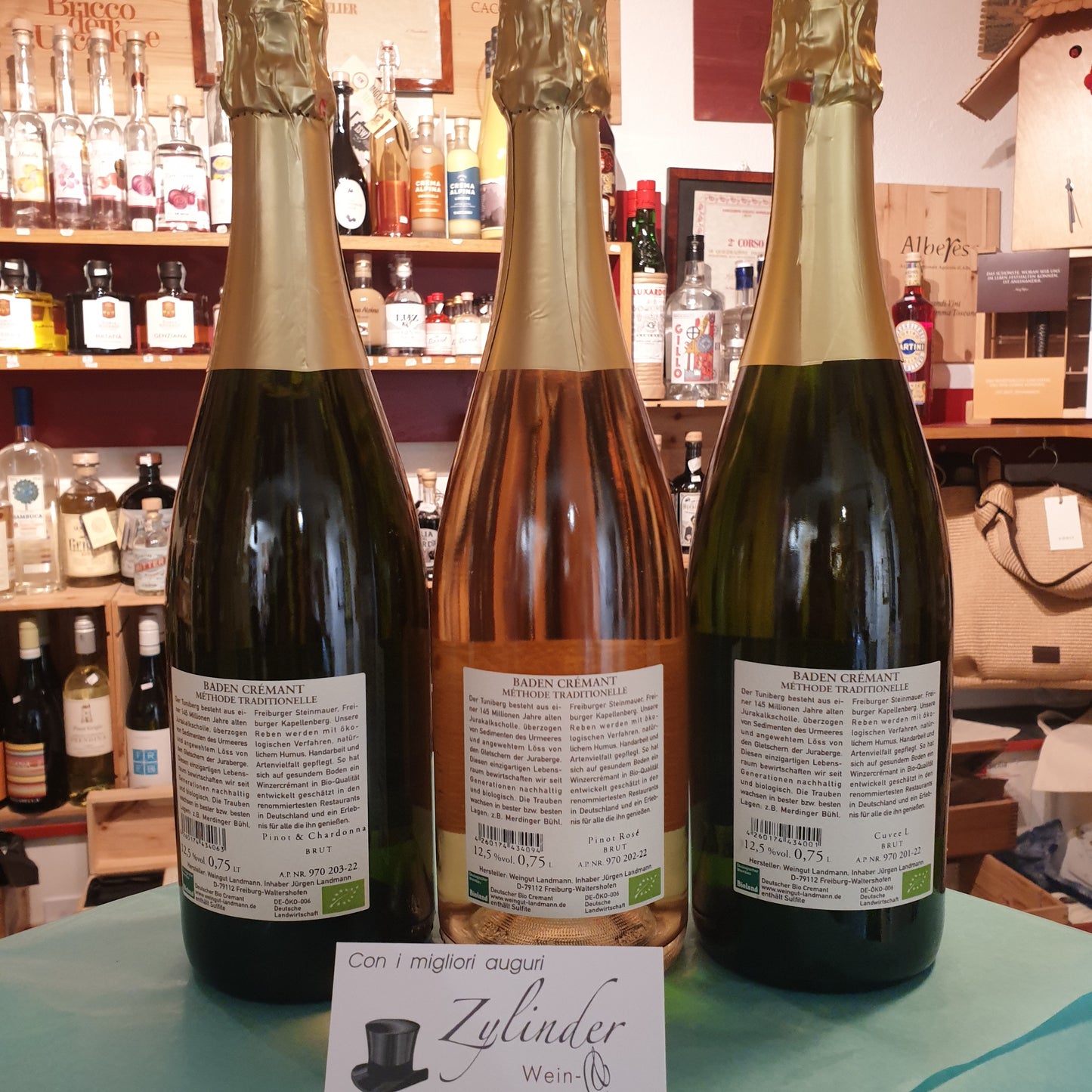 Sekt - 3er Paket: Baden Crémant Méthode Traditionelle aus Der Tuniberg bei Freiburg - Weingut Landmann BIO Lanwirtschaft