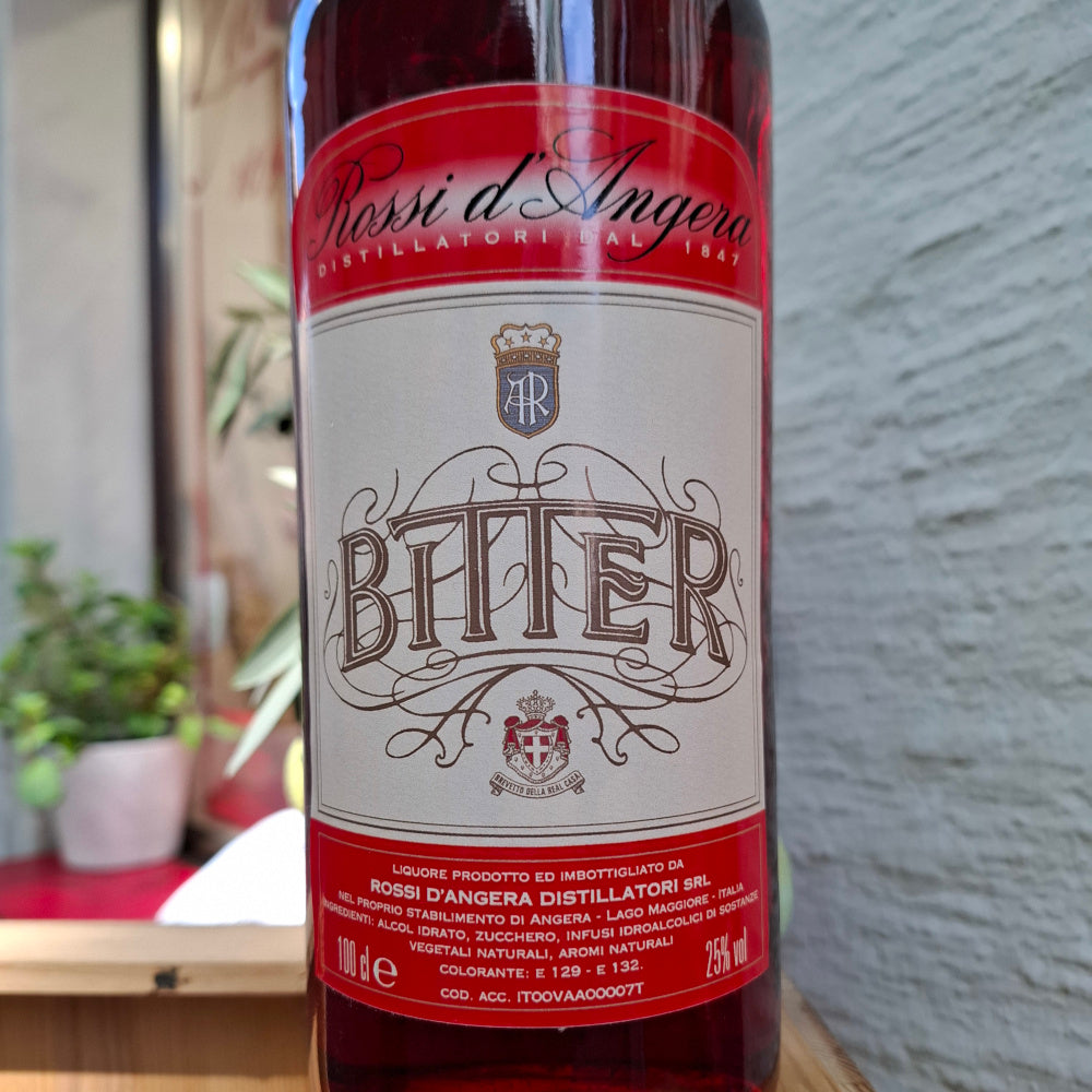 Aperitif - Bitter Likör 1 lt Fl. 25 % vol. aus Angera Destillerie am Lago Maggiore - Piemont Italy