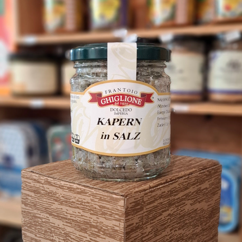 Kapern in Salz - Capperi al Sale - aus Ligurien Frantoio Ghiglione Imperia