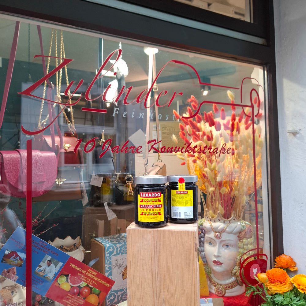 Früchte im Sirup: Maraschino Cherries Luxardo 400 gr. -Eingelegte Amarena Kirschen-