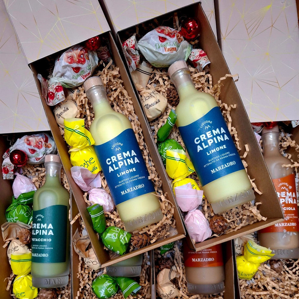 A - Firmen-, Kunden-, Mitarbeiterpräsente: Geschenkbox für Sie: Liköre, Kekse & Süßes