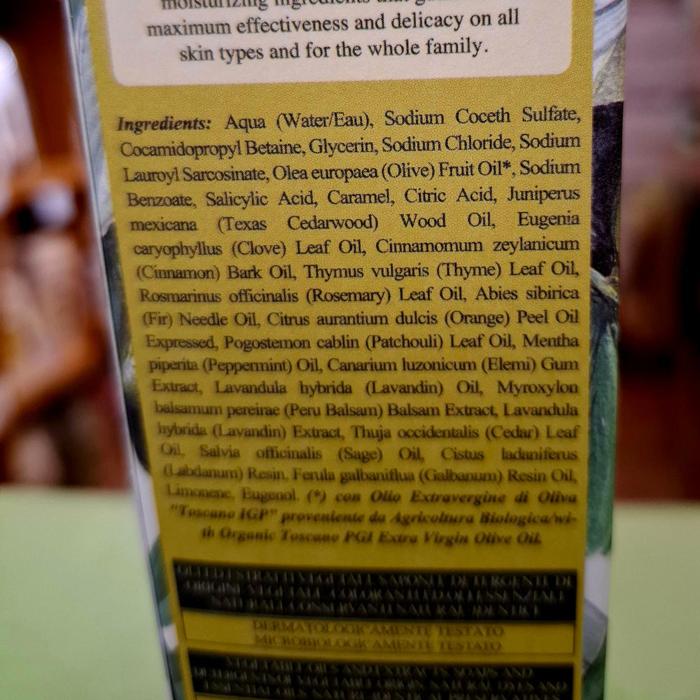 Bio Olivenöl Kosmetik: Moisturizing Shower Gel 100 ml - IDEA TOSCANA - FIESOLE - FLORENZ