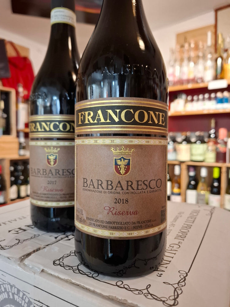 Wein Barbaresco docg Riserva 2017 Riserva 2018 Francone ( 2 Fl. 0.75 lt Paket )