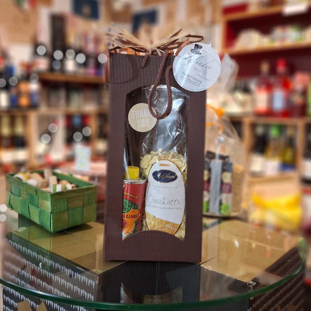 A - Präsent - Geschenktragetasche "Mediterranes Flair" (rein kulinarisch)