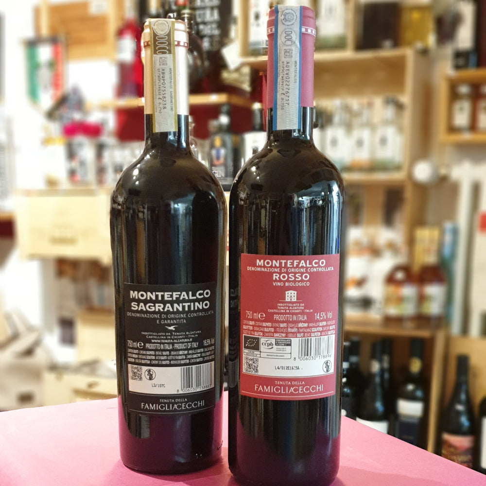 Weine - aus Umbrien, Montefalco Rosso BIO doc 2023 & Montefalco Sagrantino docg 2018Tenuta Alzatura Montefalco