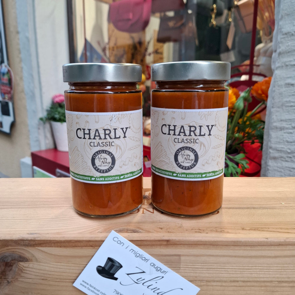 Sauce- CHARLY Classic - Würzige Pastasauce aus Tomaten, mit Rinderbratensaft, Sahne & Curry 2er Glas Angebot