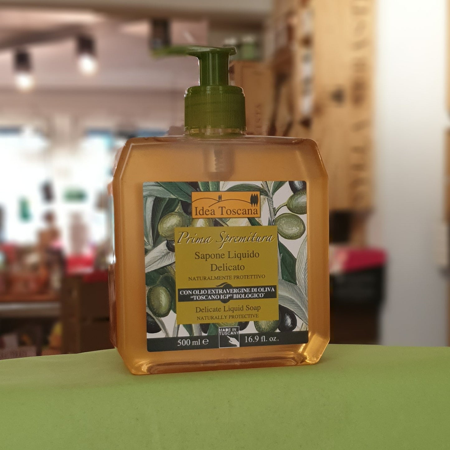 Bio Olivenöl Kosmetik: Flüssige Seife 500 ml - Sapone Liquido Delicato IDEA TOSCANA - Fiesole Florenz