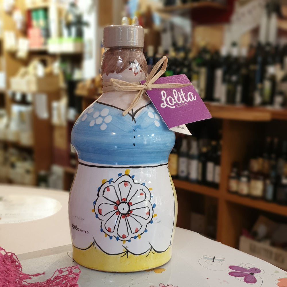 Natives Olivenöl Extra Vergine aus Apulien in handgearbeiteter Keramik- (SONDERPREIS WEGEN KURZE MHD 28.02.25 VON OLIVENÖL FÜR MODEL TARALLI,PIZZA & MARGERITA)