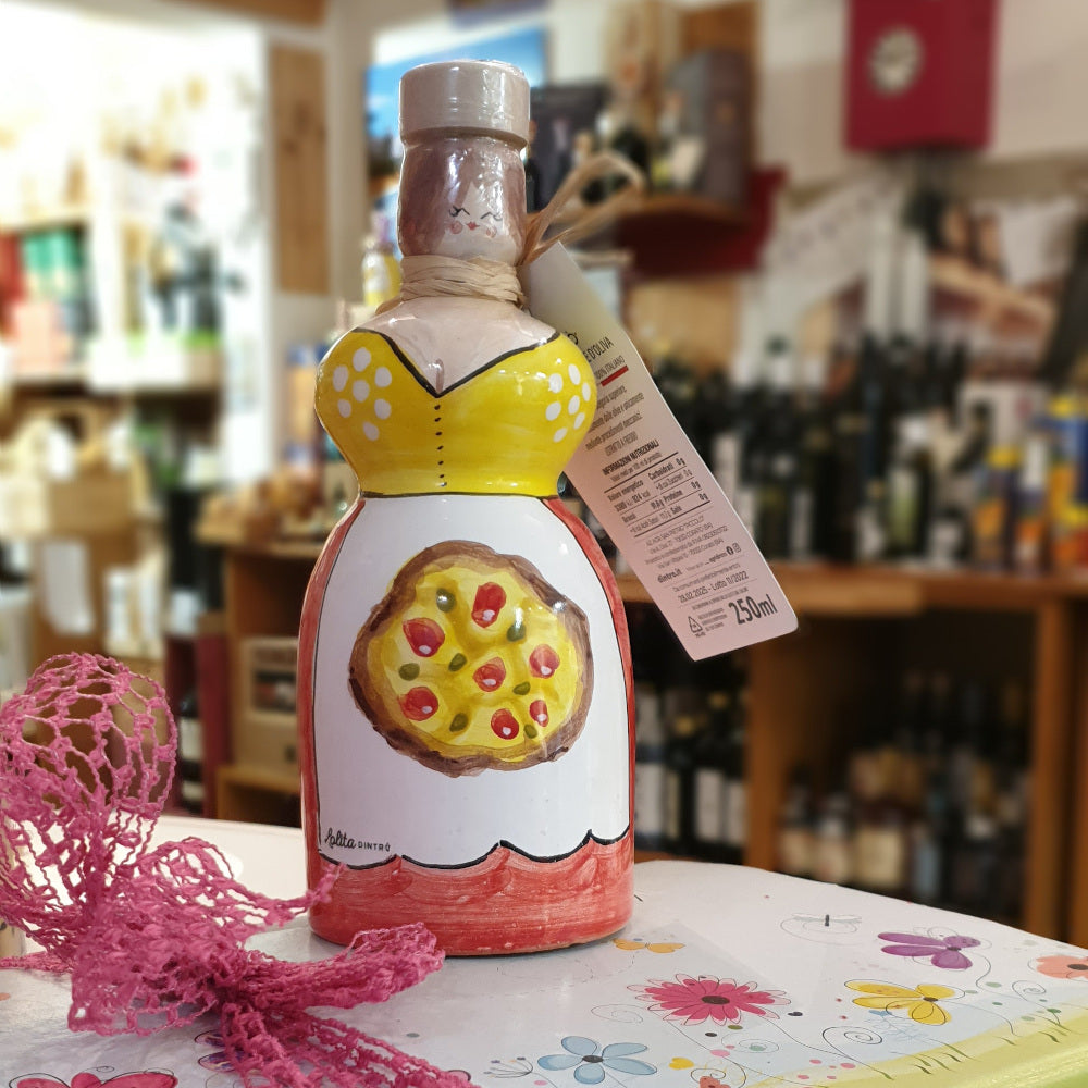 Natives Olivenöl Extra Vergine aus Apulien in handgearbeiteter Keramik- (SONDERPREIS WEGEN KURZE MHD 28.02.25 VON OLIVENÖL FÜR MODEL TARALLI,PIZZA & MARGERITA)
