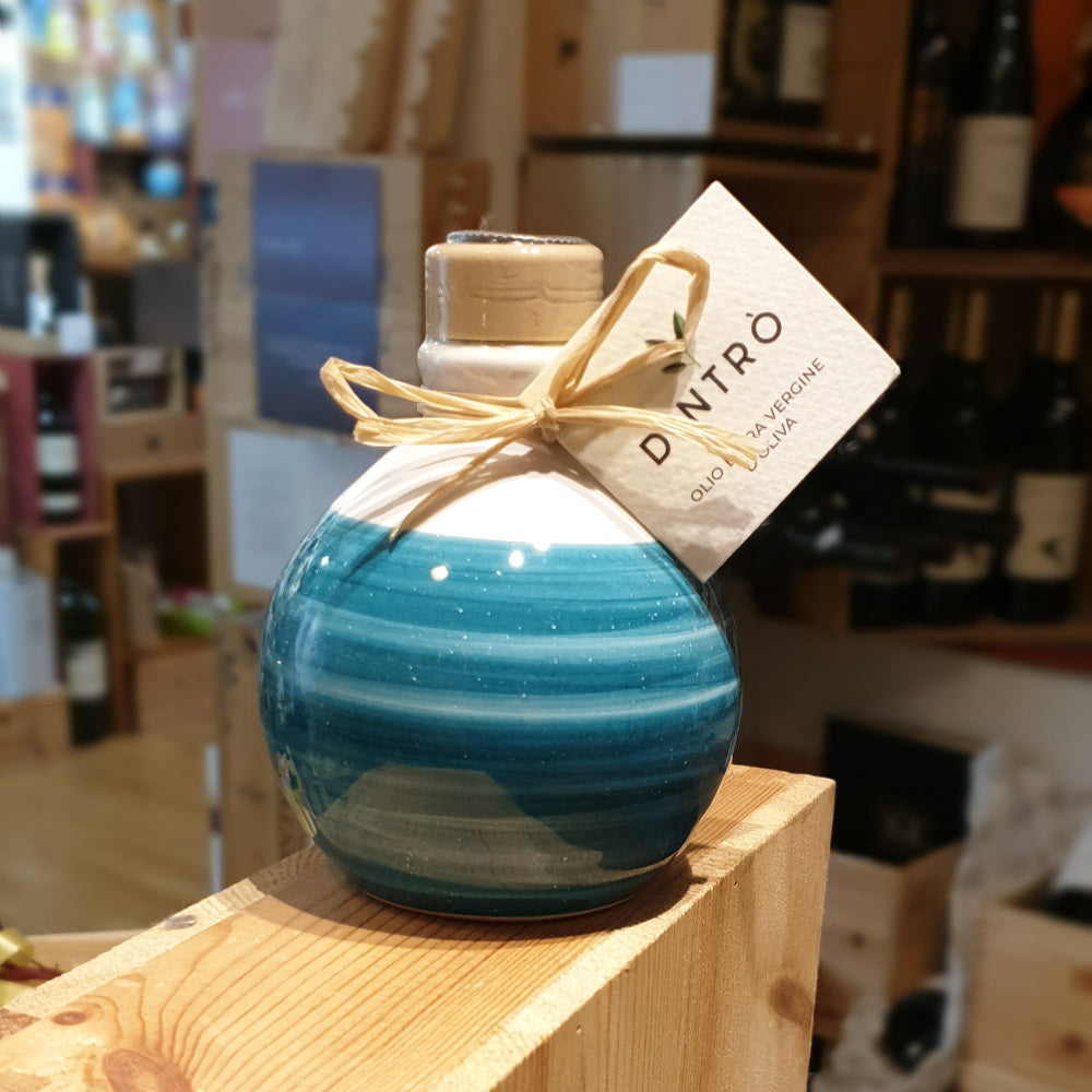 Natives Olivenöl Extra Vergine aus Apulien in handgearbeiteter Keramikflasche "Orcetti"