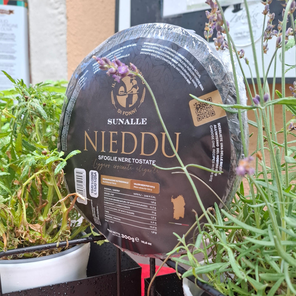 Sardisches Brot: Sfoglie di Pane NERO/SCHWARZ Tostate NIEDDU - Il Vecchio Forno di Fonni Sardegna