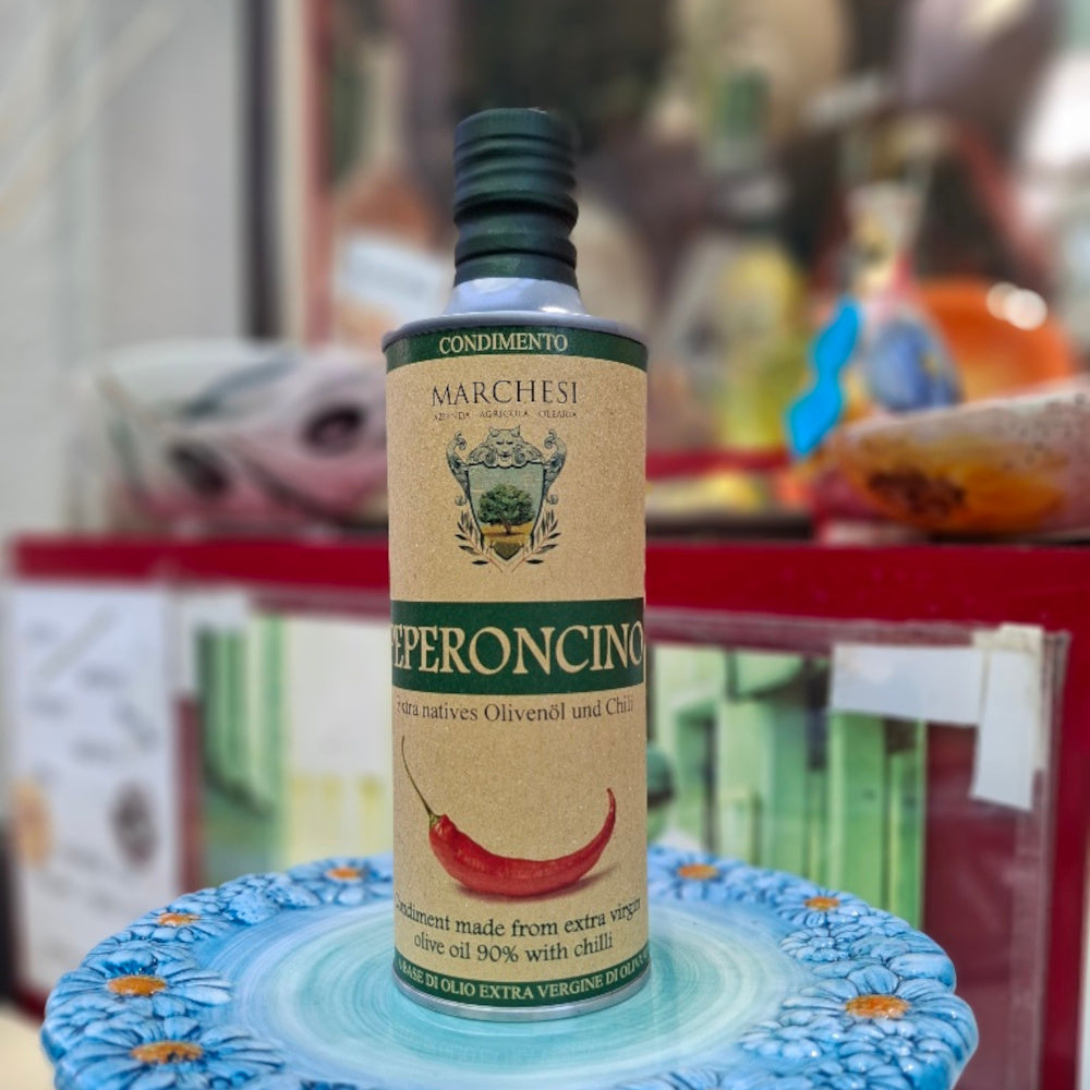 Olivenöl Condimento "Peperoncino", Chili - Frantoio Marchesi, Montelibretti 0.5 lt. Fl.