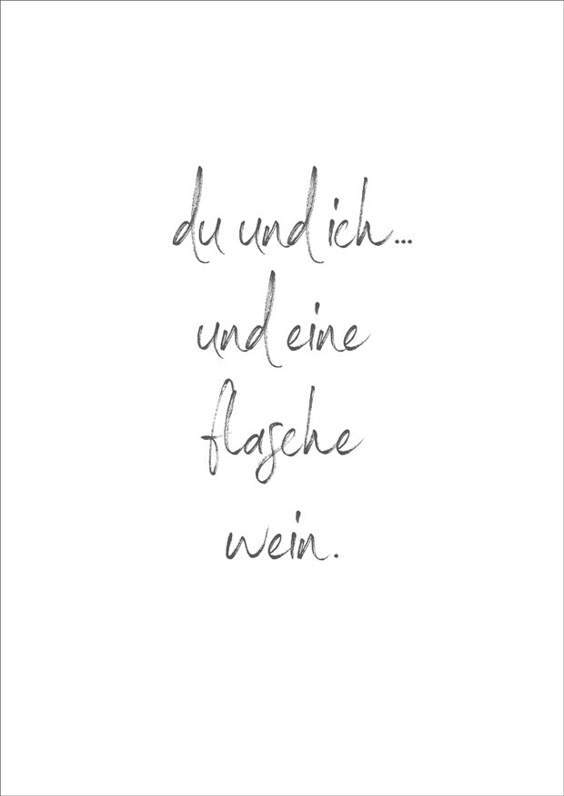 Karte "Eine Flasche Wein"