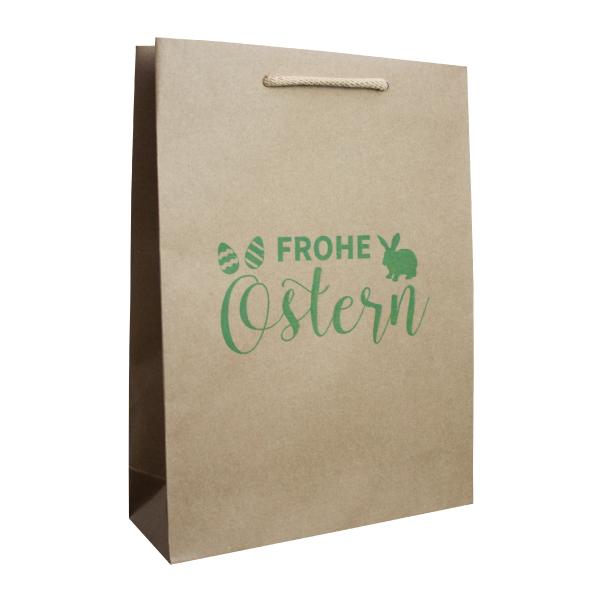 Frohe Ostern Papiertasche natur