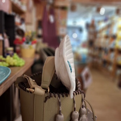 Keramikteller - "Muschel/Conchiglia " Farbe Verdemare ( L. ca. 21 cm. B ca 18 cm. H. ca. 4,5 cm. ) Handarbeit aus Italien