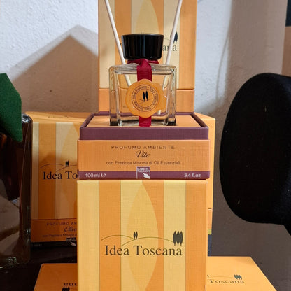 RAUMDUFT FÜR IHR ZUHAUSE  100ml "TRAUBE" - GRAPEVINE ROOM FRAGRANCE 100ml whit a Precious Blend of Essential Oil,  IDEA TOSCANA FIESOLE - TOSKANA