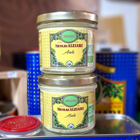 Condiment - Aioli Sauce - Bio aus - Nice Frankreich - Nicolas Alziari ( 2x 95 gr. Gläser )