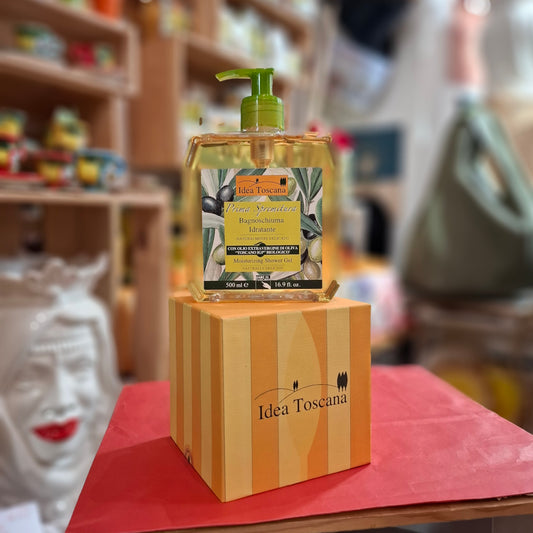 Bio Olivenöl Kosmetik: Moisturizing Shower Gel - Feuchtigkeitsspendendes Duschgel 500 ml - IDEA TOSCANA - FLORENZ