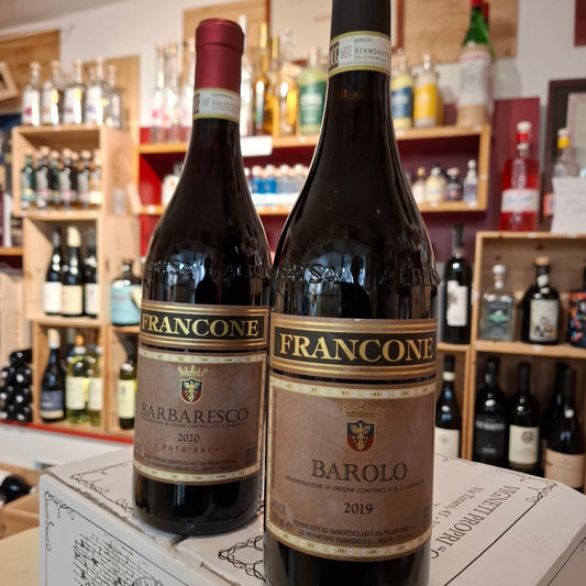 Wein Barolo docg 2019 & Barbaresco docg 2020 Weine aus Nebbiolo, der edlen Rebe aus dem Piemont ( 2 Fl. Paket je 0.75 lt )