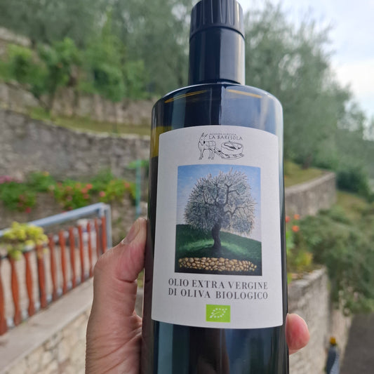 Natives Olivenöl Olio Extra Vergine di oliva BIOLOGICO - La Baresola - Brenzone am Gardasee VR - Italy