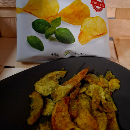 Pesto Chips - potato chips with a fresh and delicious taste Basil Pesto by Pesto Rossi 1947