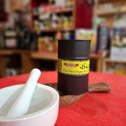 NEUE ERNTE 2025/26 -  BIO Natives Olivenöl Extra Vergine aus Ligurien - 500 ml. LIMITIERT Schwarz Lackierte DOSE