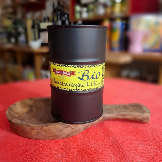 NEUE ERNTE 2025/26 -  BIO Natives Olivenöl Extra Vergine aus Ligurien - 500 ml. LIMITIERT Schwarz Lackierte DOSE