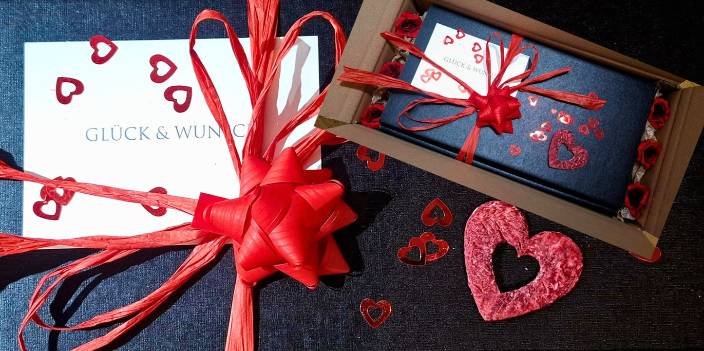 A - Firmen-, Kunden-, Mitarbeiterpräsente "Geschenkbox Glück & Wunsch mit prickelndem Genuss für SIE & IHN"