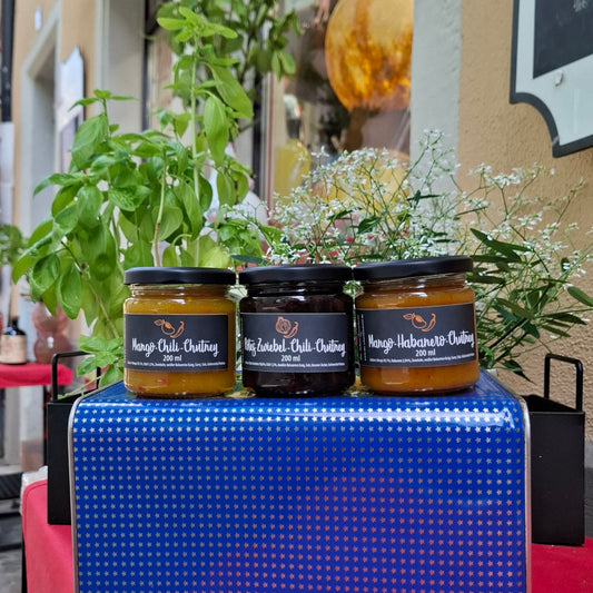 Schwarzwaldgenuss Chutney´s - Mango Chili, Mango Habanero & Rotes Zwiebel Chili in Wittnau bei Freiburg hergestellt