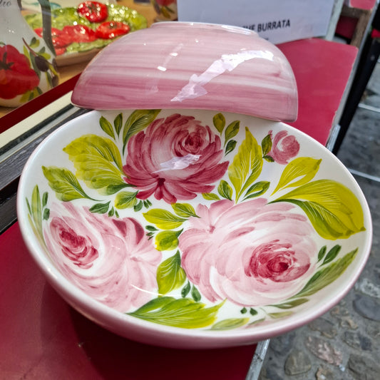 Keramikschale - Le Rose - Hanwerk made in Italy