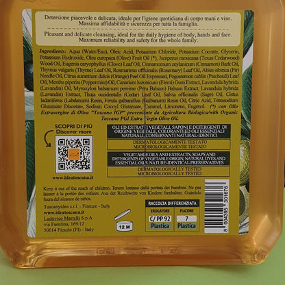 Bio Olivenöl Kosmetik: Flüssige Seife - Sapone Liquido Delicato IDEA TOSCANA - Fiesole Florenz
