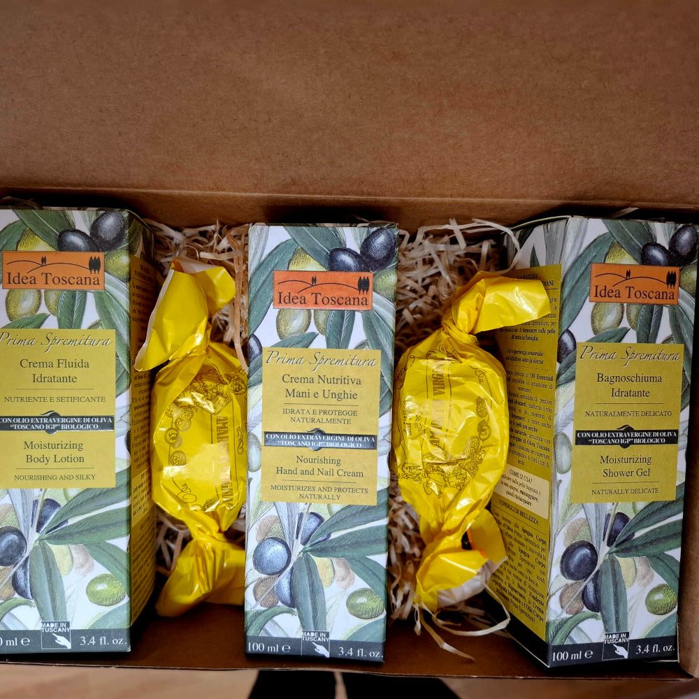 Bio Olivenöl Kosmetik: Verwöhnset für Sie und Ihn - Idea Toscana Firenze
