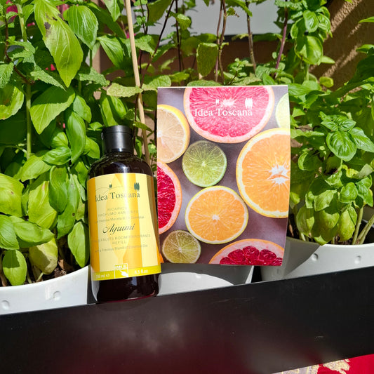 RAUMDUFT FÜR IHR ZUHAUSE  250 ml. REFILL Btl.  ZITRUSFRUCHT - CITRUS FRUIT ROOM FRAGRANCE 250 ml. REFILL Fl.- IDEA TOSCANA FIESOLE - TOSKANA (Kopie)