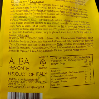 Cuneesi Limoncello  "Pralinen mit Limoncelloschokocremefüllung - 200 gr. Beutel (Kopie)