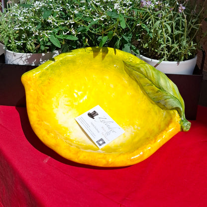 Keramikschale - "Ganze Limone" ( L. ca. 32 cm. B ca 23 cm. )Handarbeit aus Italien