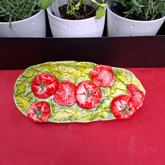 Keramikset - Pomodoro Teller, Handarbeit aus Italien