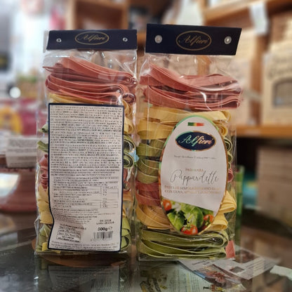 Pasta-Pappardelle "Primavera" (Breite Bandnudeln)  - Piemonteser Spezialität aus dem Hause Alfieri Cuneo Italy