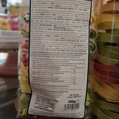 Pasta-Pappardelle "Primavera" (Breite Bandnudeln)  - Piemonteser Spezialität aus dem Hause Alfieri Cuneo Italy