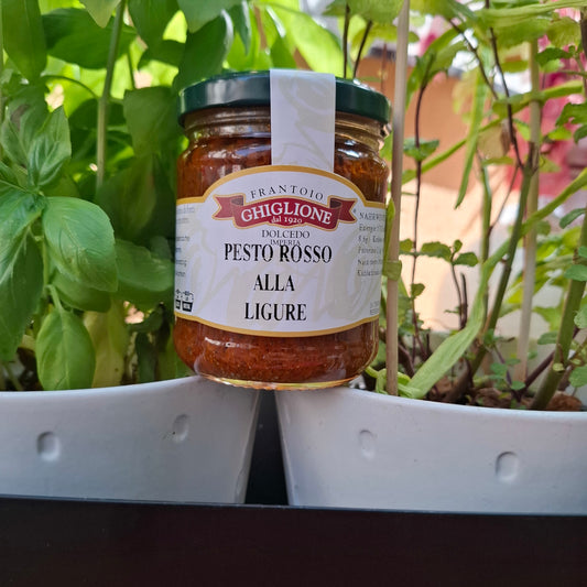 Pesto rosso alla Ligure 180 gr.  - aus Ligurien Frantoio Ghiglione Imperia