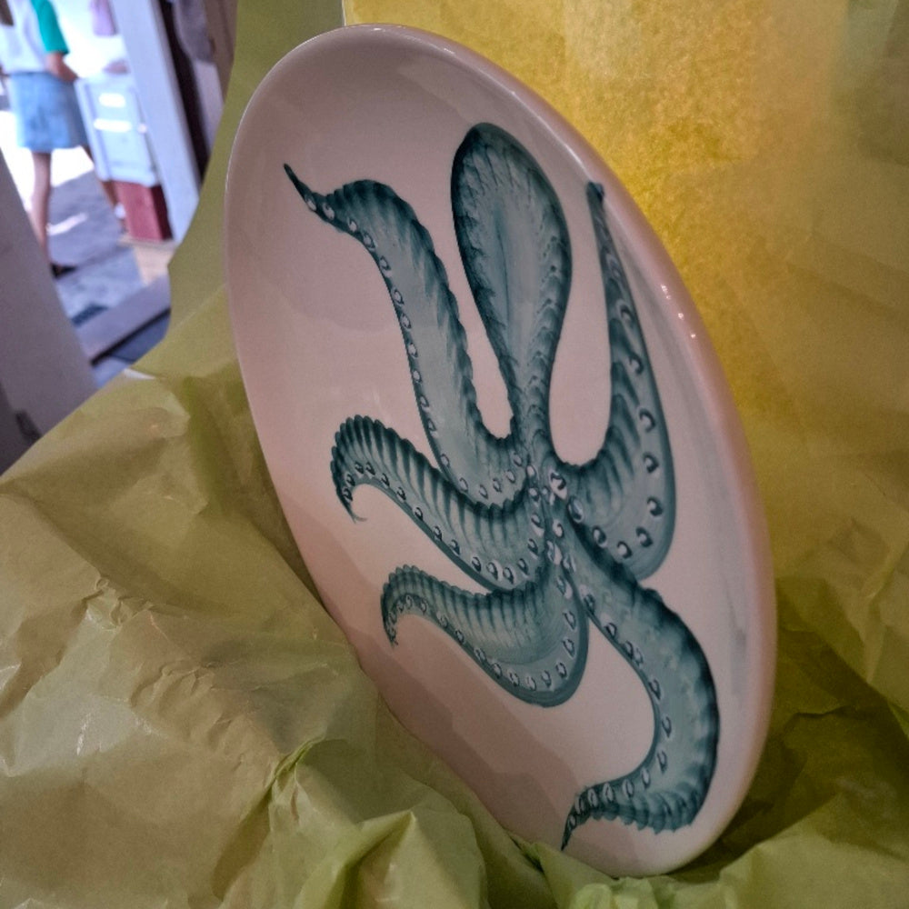 Keramikteller - Polpo Verdemare B. 28 cm. ca.
