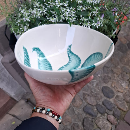 Keramikschale - Polpo Verdemare H ca. 10/12 cm, B. 23 cm. ca.