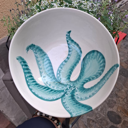 Keramikschale - Polpo Verdemare H ca. 10/12 cm, B. 23 cm. ca.