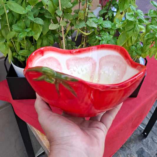 Keramikschale Pomodoro/Tomate VERACE H ca. 10/12 cm, B. 23 cm. ca. (Kopie)