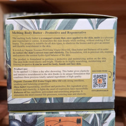 Bio Olivenöl Kosmetik: Pflegende Körper Hand- & Gesicht - Butter  300 ml "MELTING BODY BUTTER"  IDEA TOSCANA - FIESOLE - FLORENZ