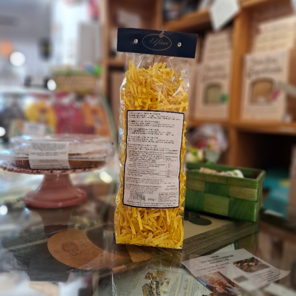 Pasta-Riccioli al Limone (Tagliatelle mit Zitrone)- Piemonteser Spezialität aus dem Hause Alfieri Cuneo Italy