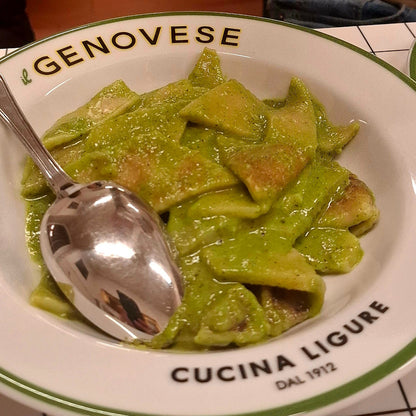 Pesto Genovese - ausschliesslich mit Zutaten aus Genua - ohne Knoblauch - Rossi 1947 Genua