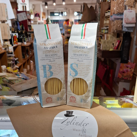 Pasta Strampelli Bucatini & Spaghetti je 500 gr. - DIE Pastamanufaktur in Amatrice