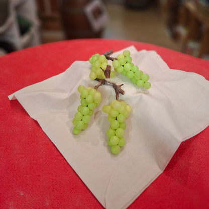 Dischdeko aus Toskanische Alabaster ( Gefärbt ) 1 Stk. Traube/Uva mit Holzrebe