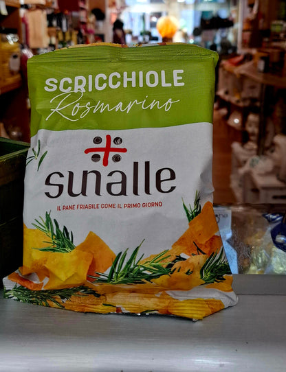 Scricchiole di Guttiau al Rosmarin/Scicchiole di Guttiau mediterraneo - 3 x 75 gr. Brotchips mit Rosmarin- &  mit Tomatenaroma  - Il Vecchio Forno di Fonni Sardegna