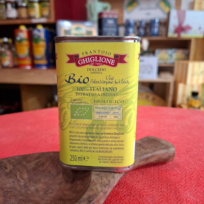 NEUE ERNTE 2025/26 -  BIO Natives Olivenöl Extra Vergine aus Ligurien - 250 ml. Oleificio Ghiglione Imperia Ligurien